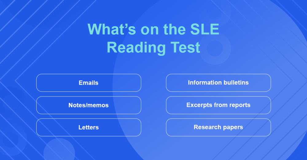 LRDG | What's on the SLE reading Test